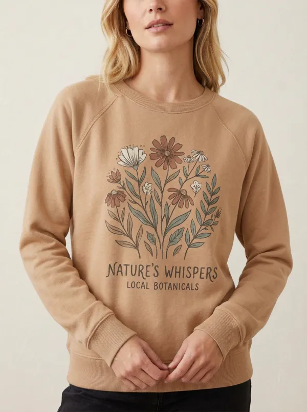 Nature Botanical Flower Sweatshirt