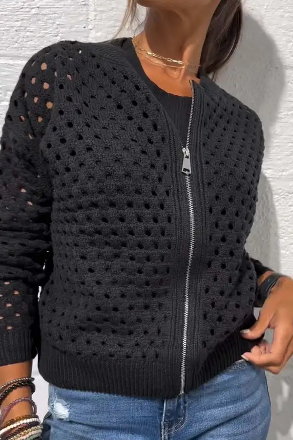 Zip Front Relaxed Jacket