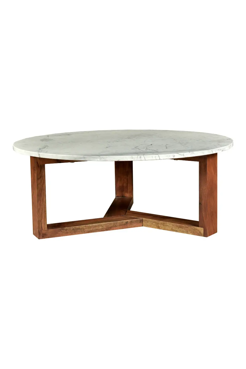 Wooden Base Marble Coffee Table
