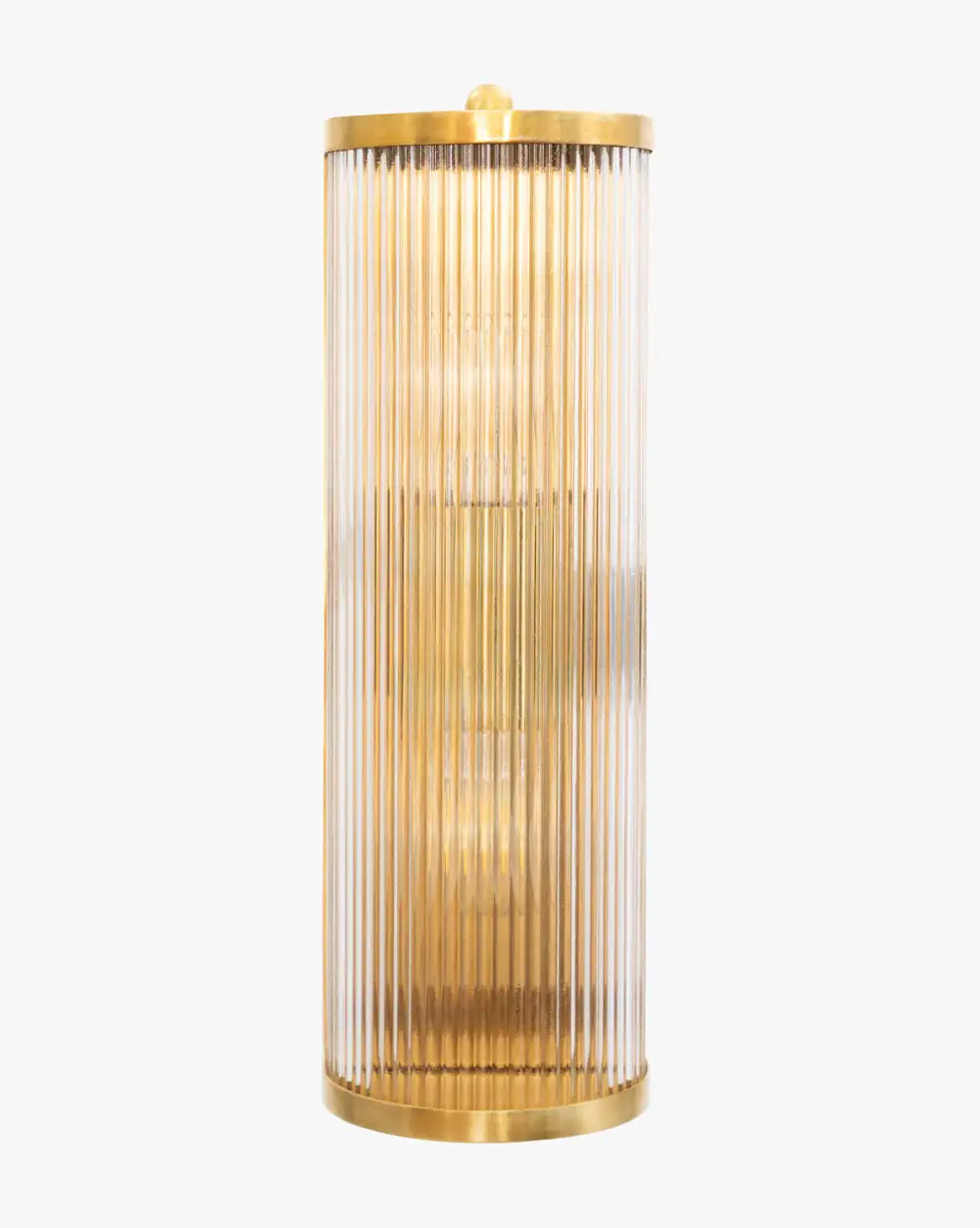 Fluted-Glass Refined Wall Sconce