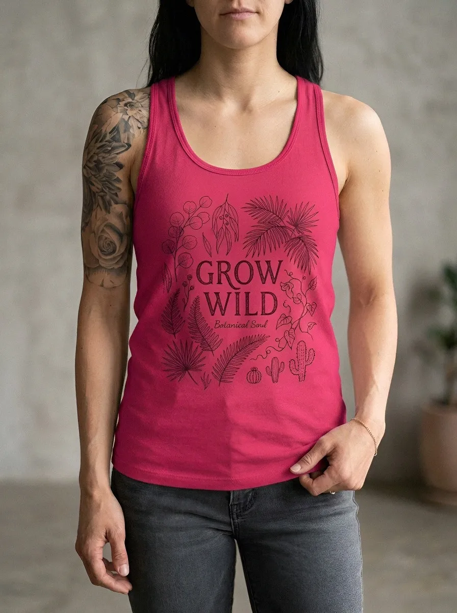 Botanical Plant Lover Tank Top