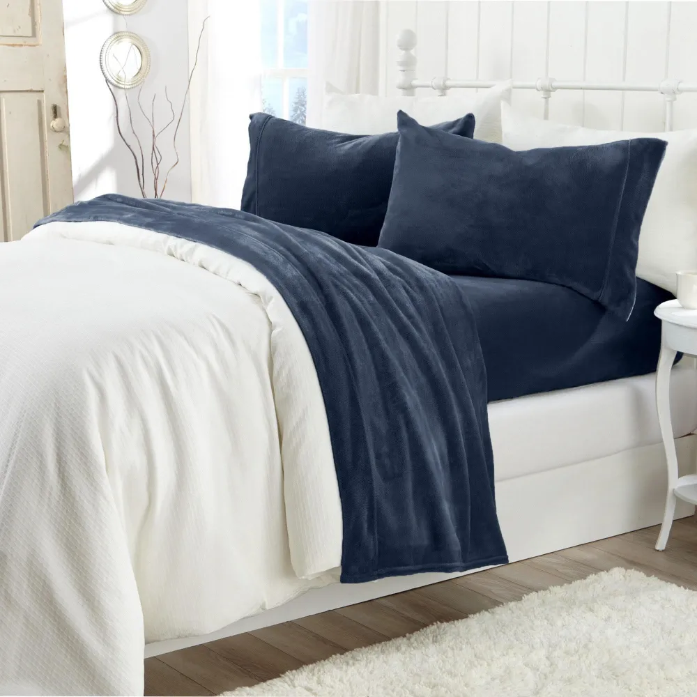 Refined Velvet Solid Sheet Bedding Set