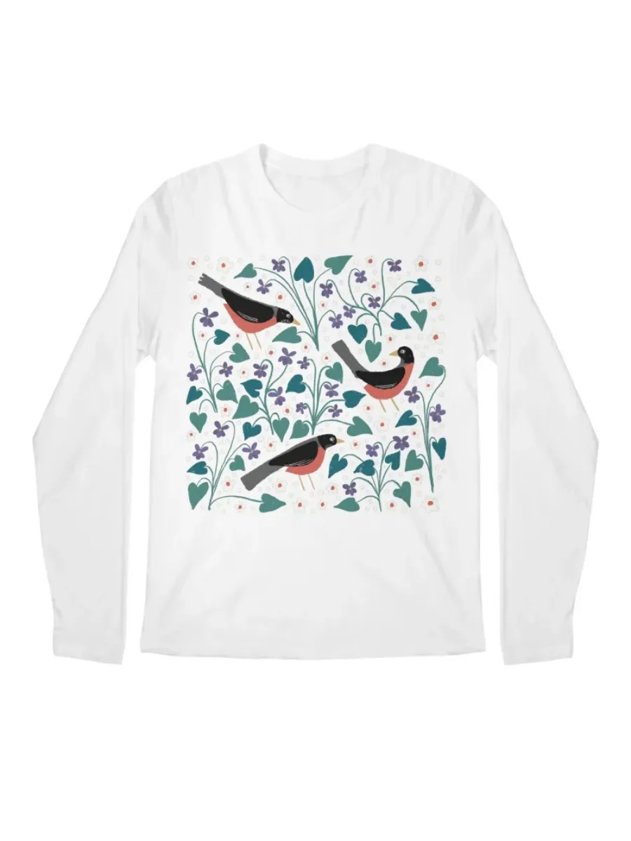 Robin Bird Floral T-Shirt