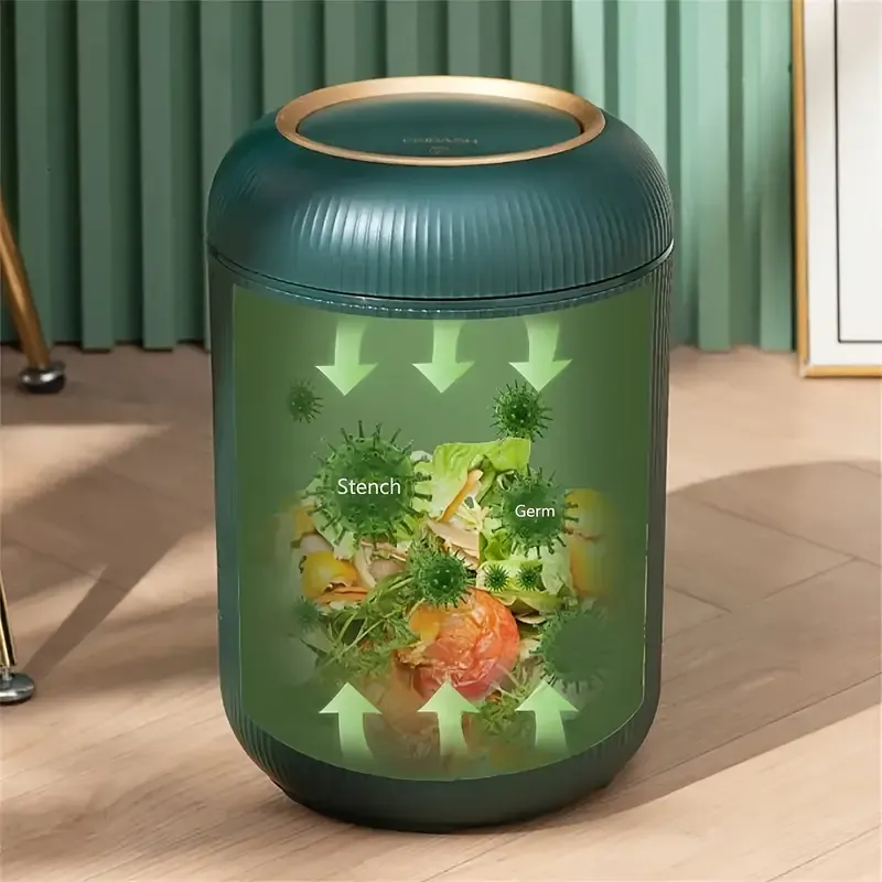 Oval Plastic Garbage Bin with Lid