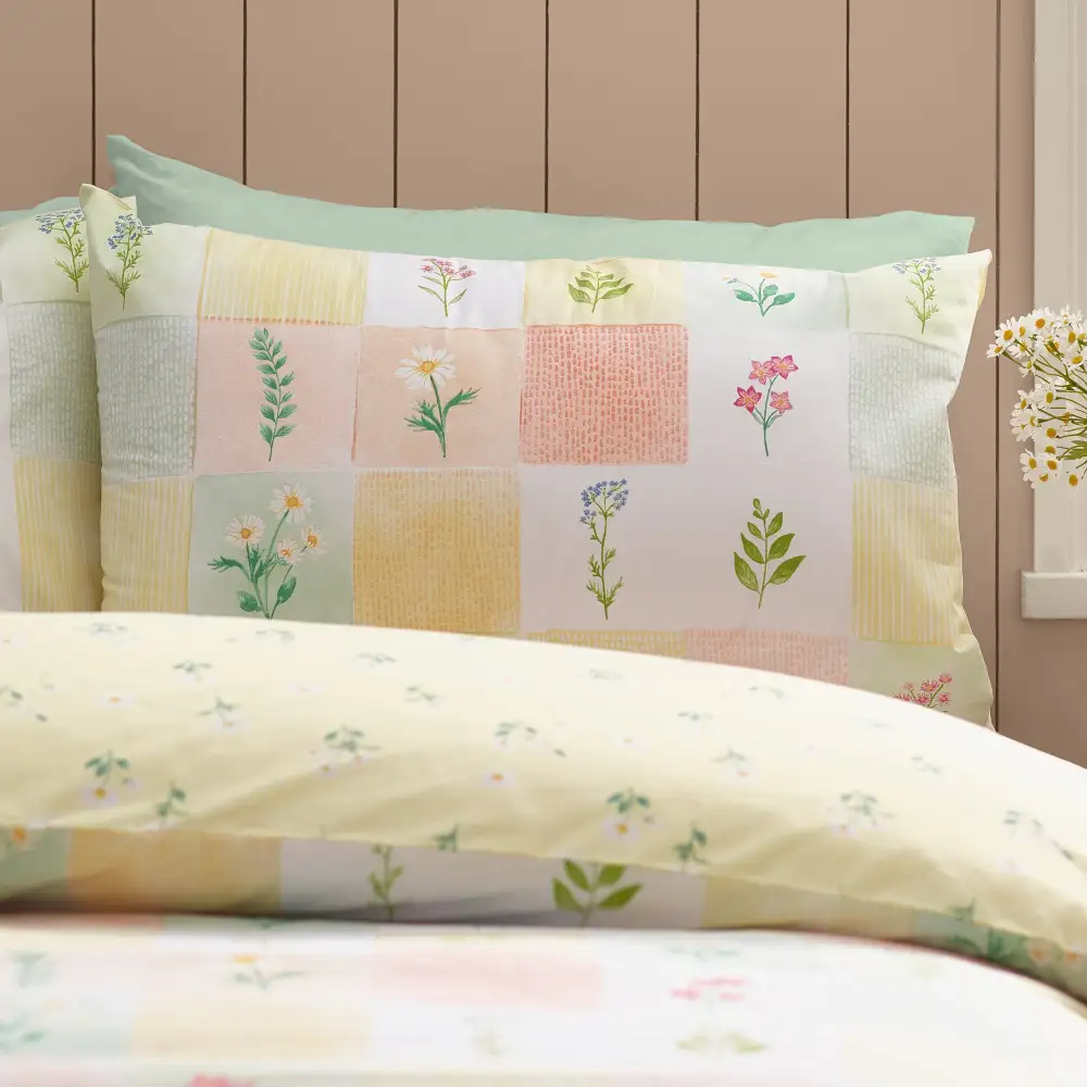 Fresh Bedroom Reversible Floral Cotton Duvet Cover Set