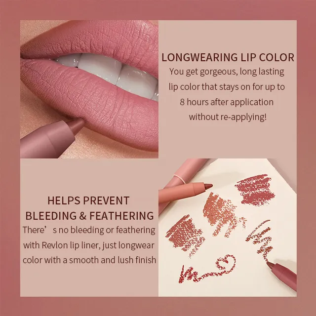 Waterproof Lip Liner Matte Smoothly Lipliner Pencil Lipstick Vegan  Lipstick