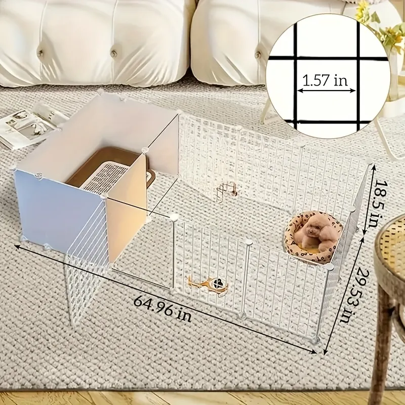 Durable Wire Puppy Playpen with Dividers, Pet Essential for Puppy Training and Play