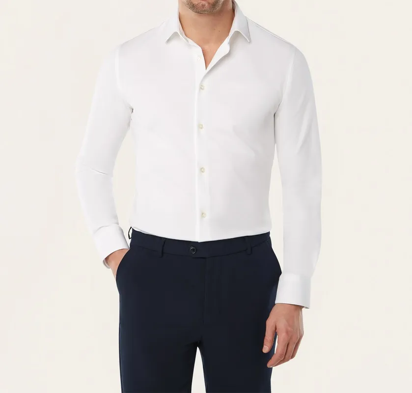 Knit Non-Iron Shirt White