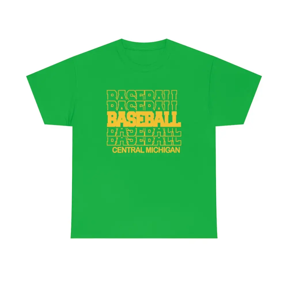 Baseball Central Michigan in Modern Stacked Lettering T-Shirt