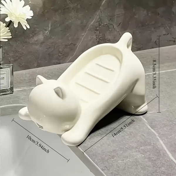 Cat-Shaped Soap Dish