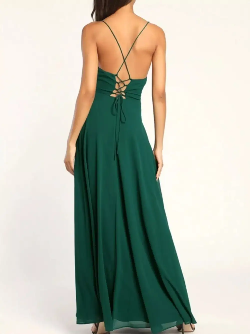 Relaxed Slit Cowl Neck Maxi Dress