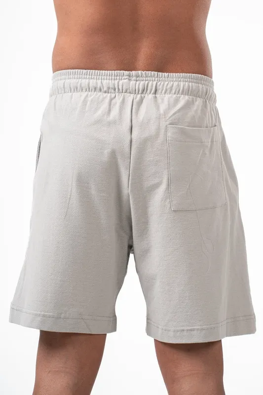 Light Grey Relaxed Pull On Shorts