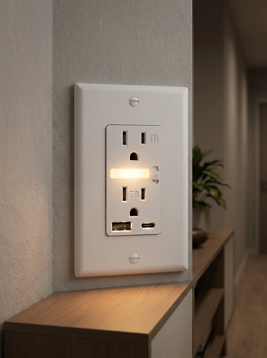 Nightlight Warm Glow Printed LED Outlet Cover