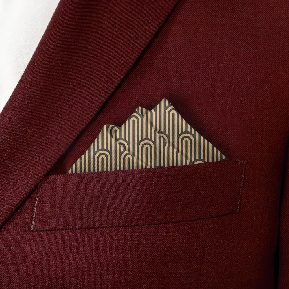 Smart Subtle Art Deco Geometric Pocket Square