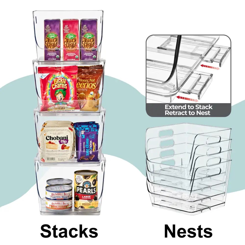 Open Front Storage Bins Square