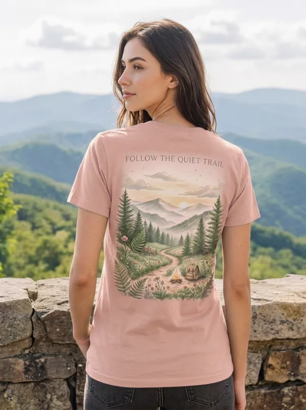 Women's Nature Hiking Lover Mountain Forest Camping Printed T-shirt
