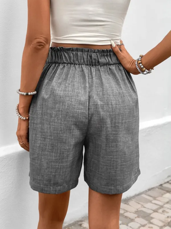 Casual Simple Pocket Detail Shorts