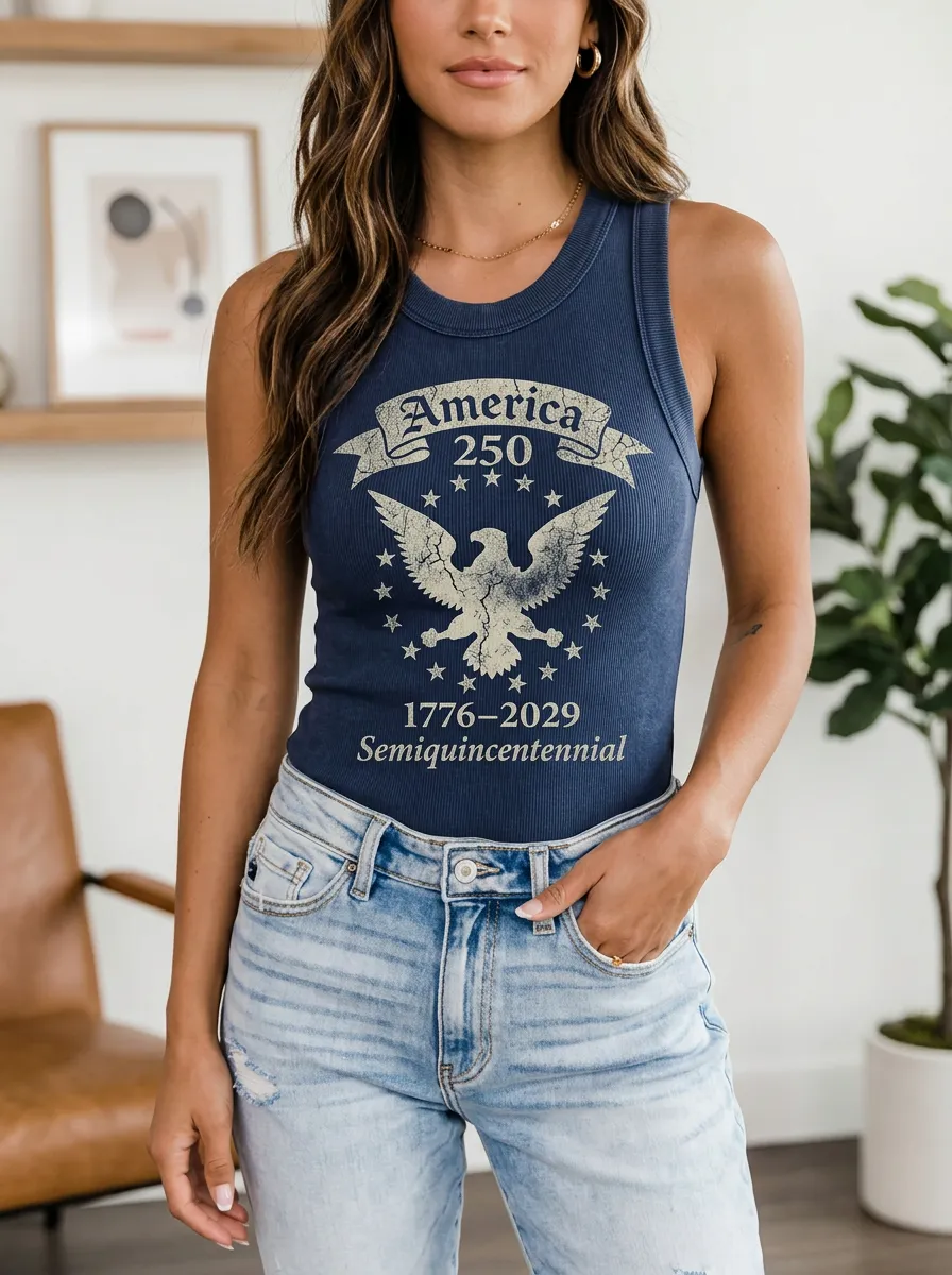 Usa Patriotic Eagle Tank Top