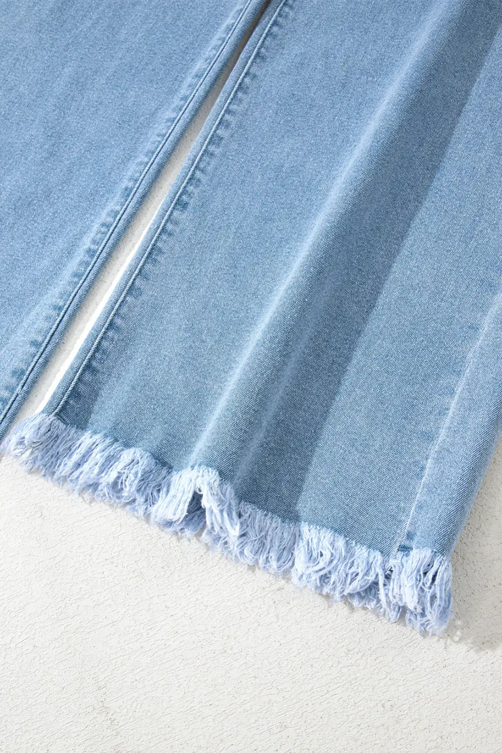 Classic High Waist Wide Leg Washed Denim Jeans