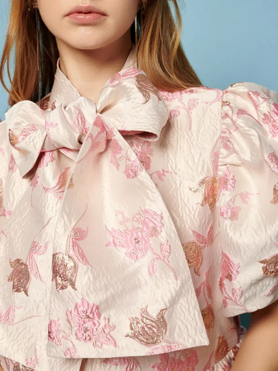 Flower Jacquard Dress
