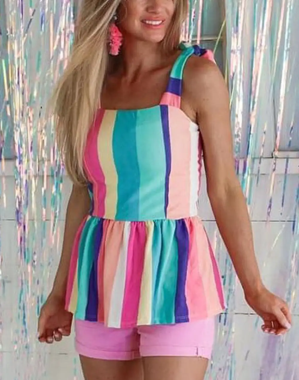 Striped Print Tank Top