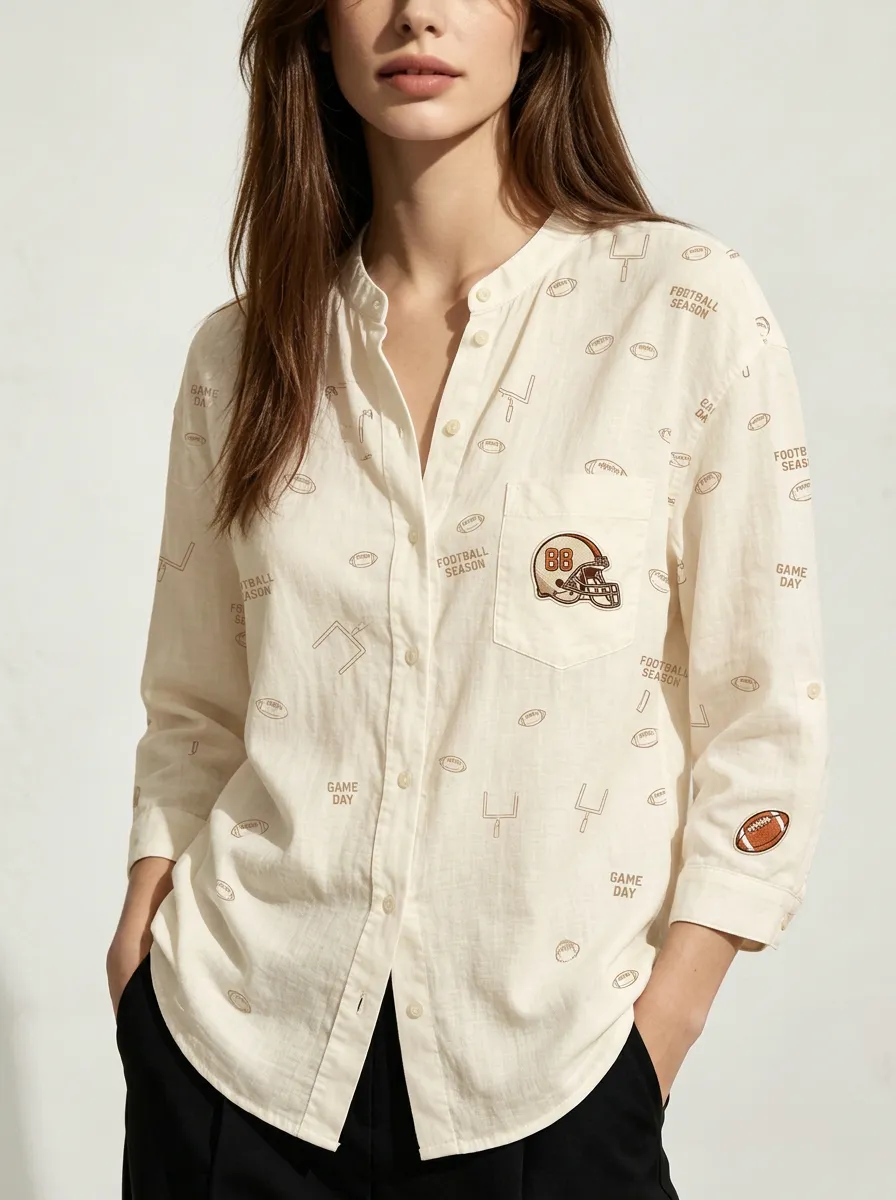 Football Graphic Casual Shirt