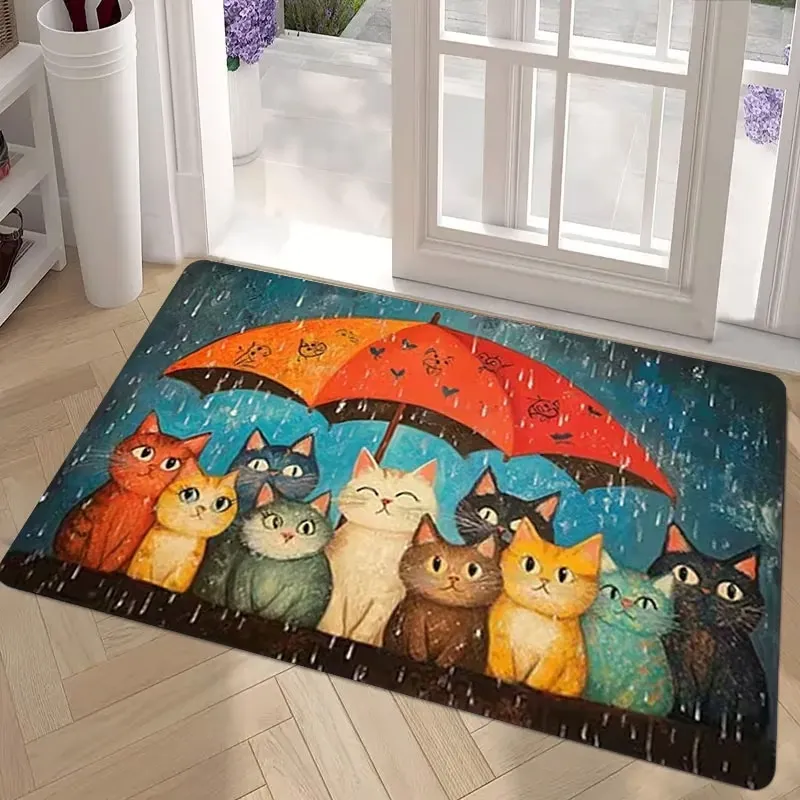 Cat Umbrella Door Mat
