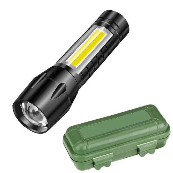 Torch Light Mini Aluminum Long Range Rechargeable Torch