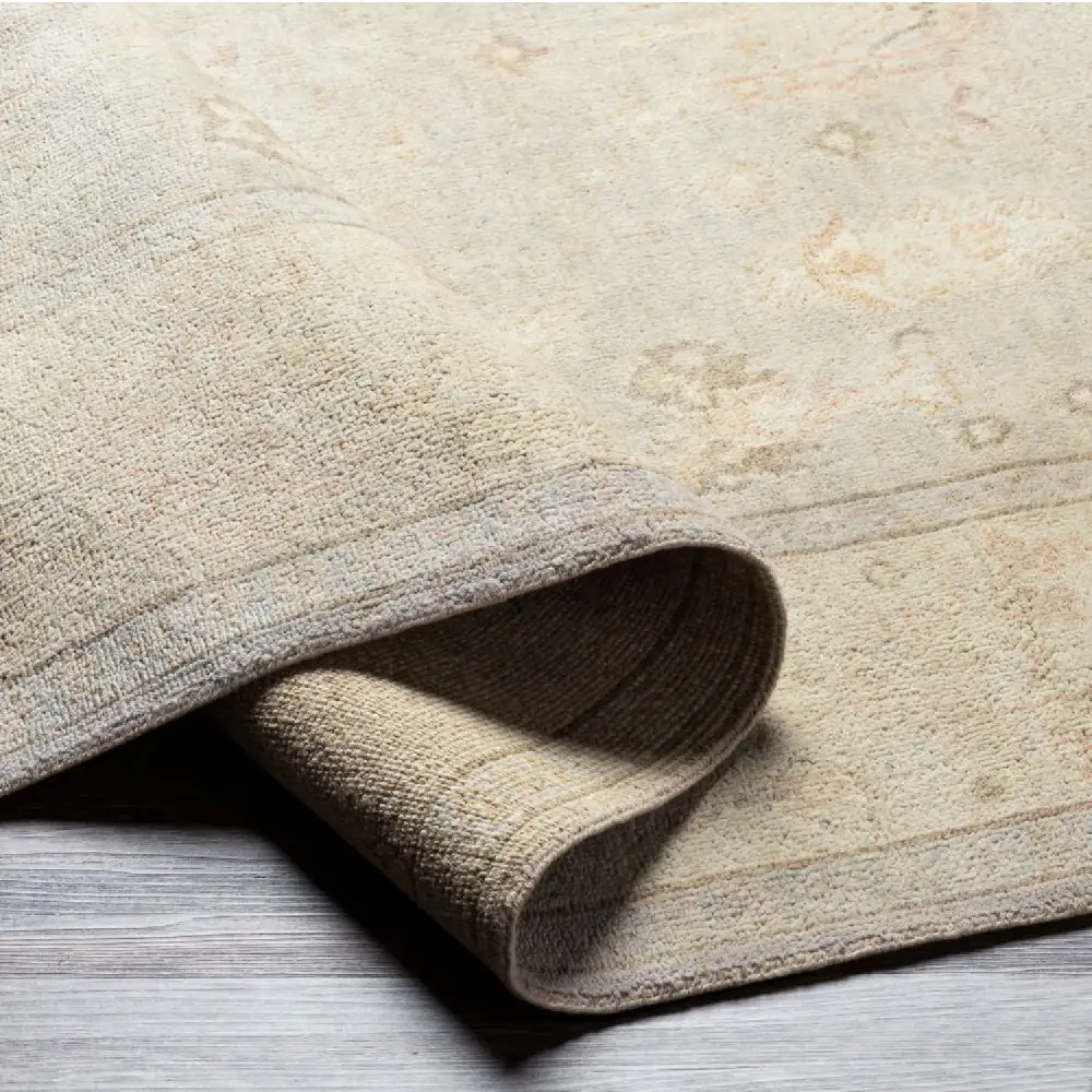 Antique Wash Wool Fringed Carpet