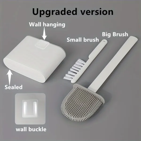 Wall-Mounted Toilet Brush Set