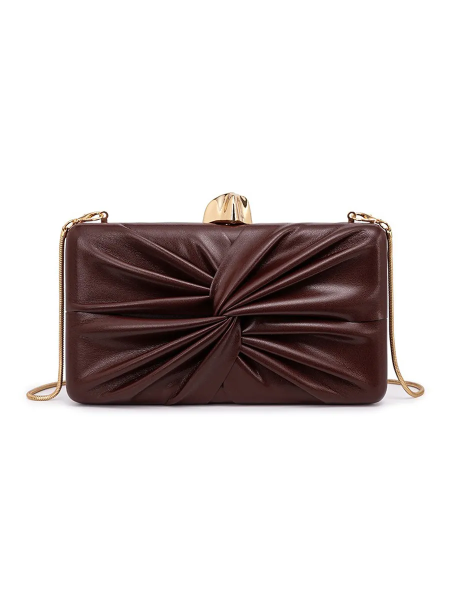 Maya Ruched Leather Bag