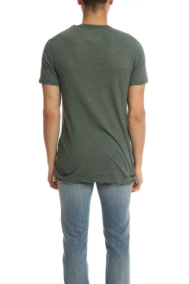 Everyday V-Neck Cotton Slit-Neck T-Shirt