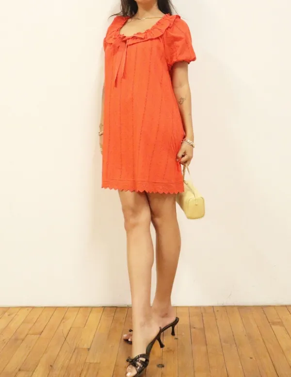 Cotton Blend Relaxed Dress