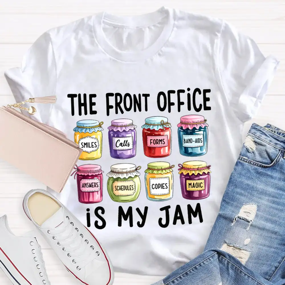 The Front Office Is My Jam Colorful Small Bottles T-Shirt