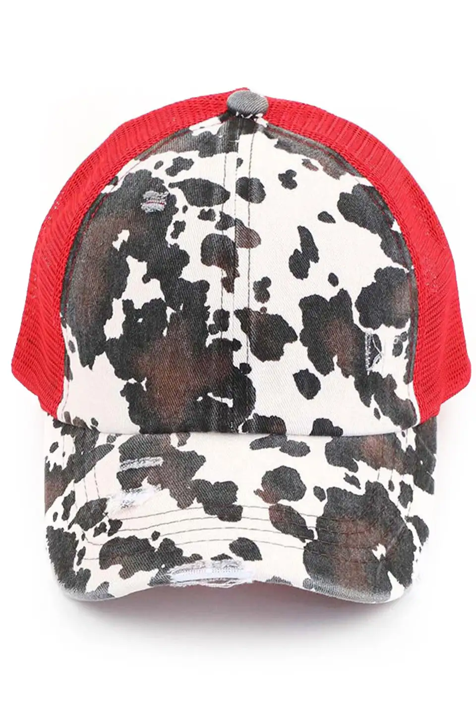 Cow Print Criss Cross Ponycap