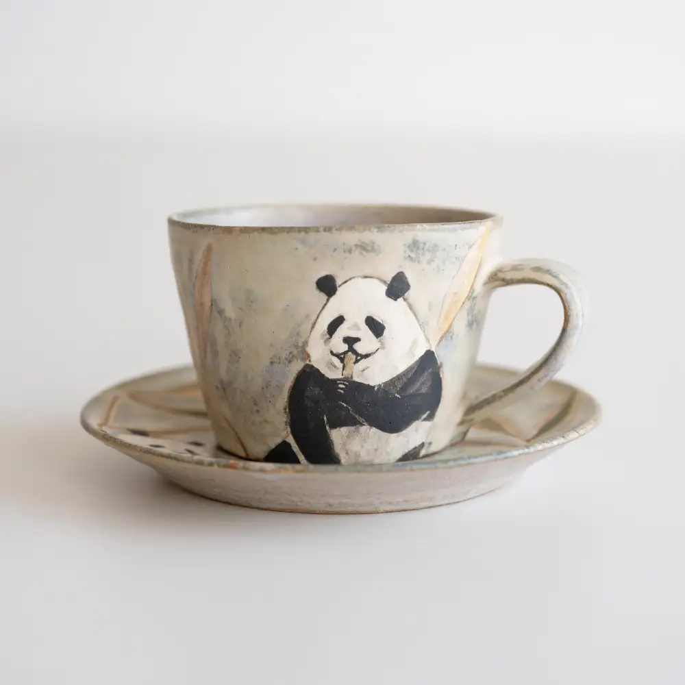 Pottery Mug Plate Set