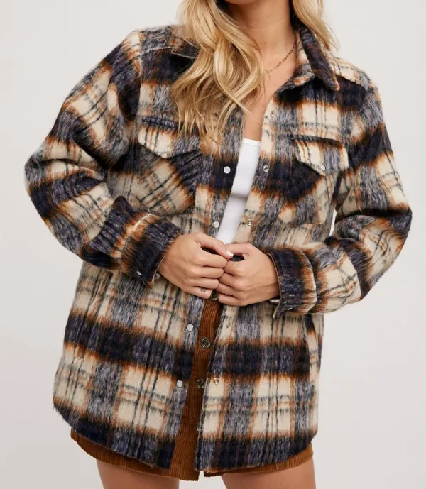 Easy Layer Plaid Jacket