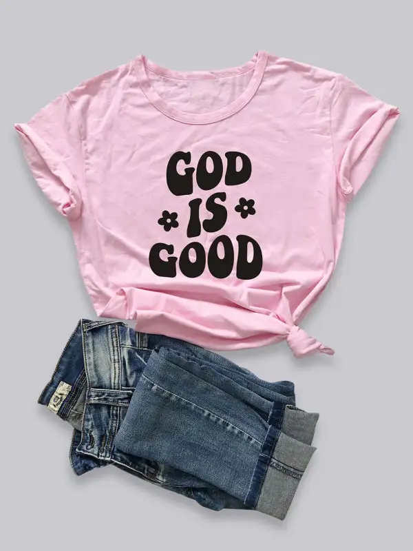 Easygoing Round-Neck Collared Short-Sleeve Knit T-Shirt