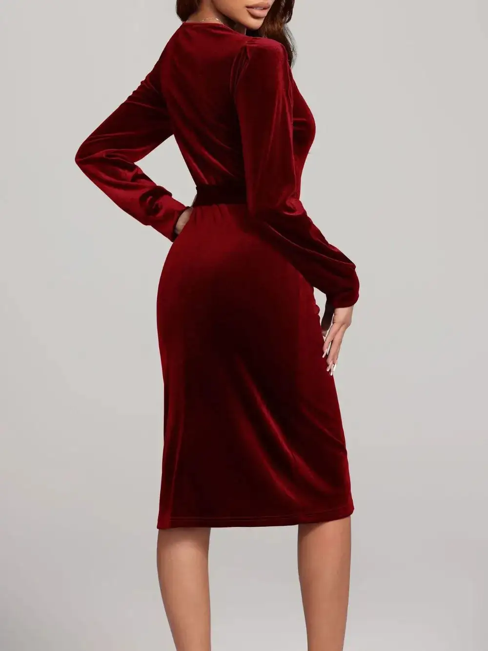 Modern Tie Detail High Waist Dress