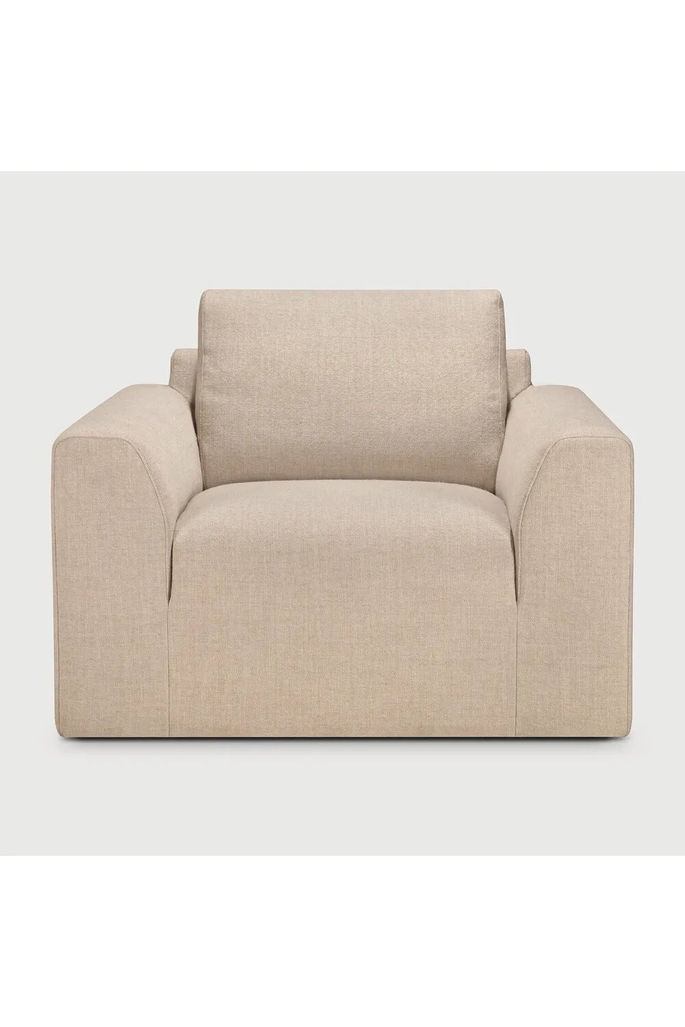 Curved Upholstered Accent Lounge Chair