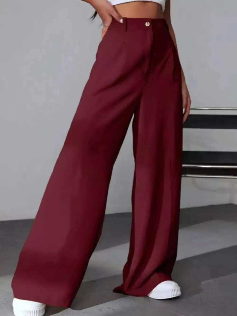 Wide Leg Pleated Everyday Versatile Pants
