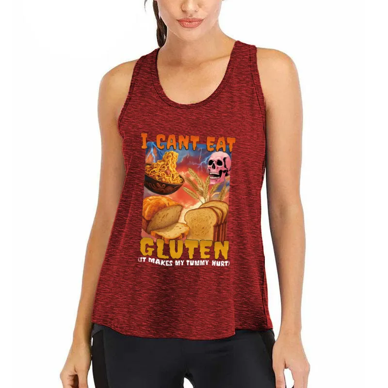 I Can T Eat Gluten Funny Meme Athletic Tank