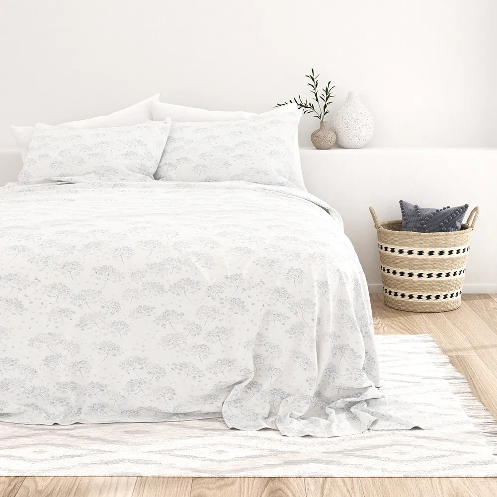 Flower Bunch Flannel Sheet Set