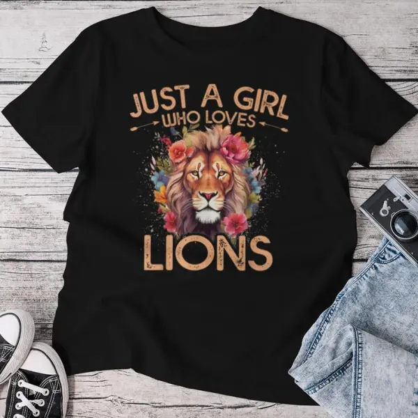 Floral Lion Women T-shirt