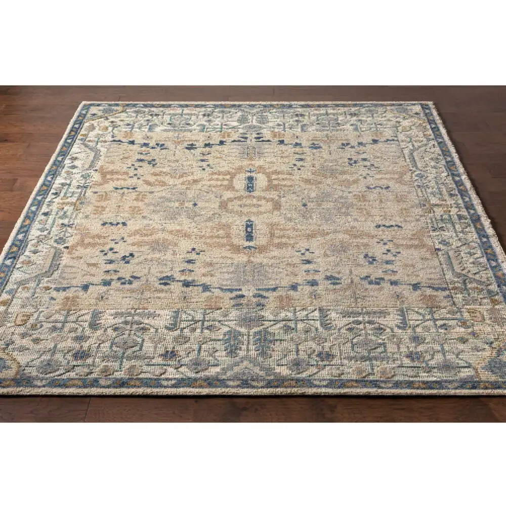 Patterned Wool Blend Carpet