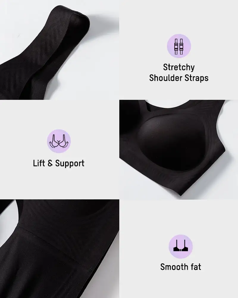 Lifting Wire-Free Antibacterial Jelly Bra