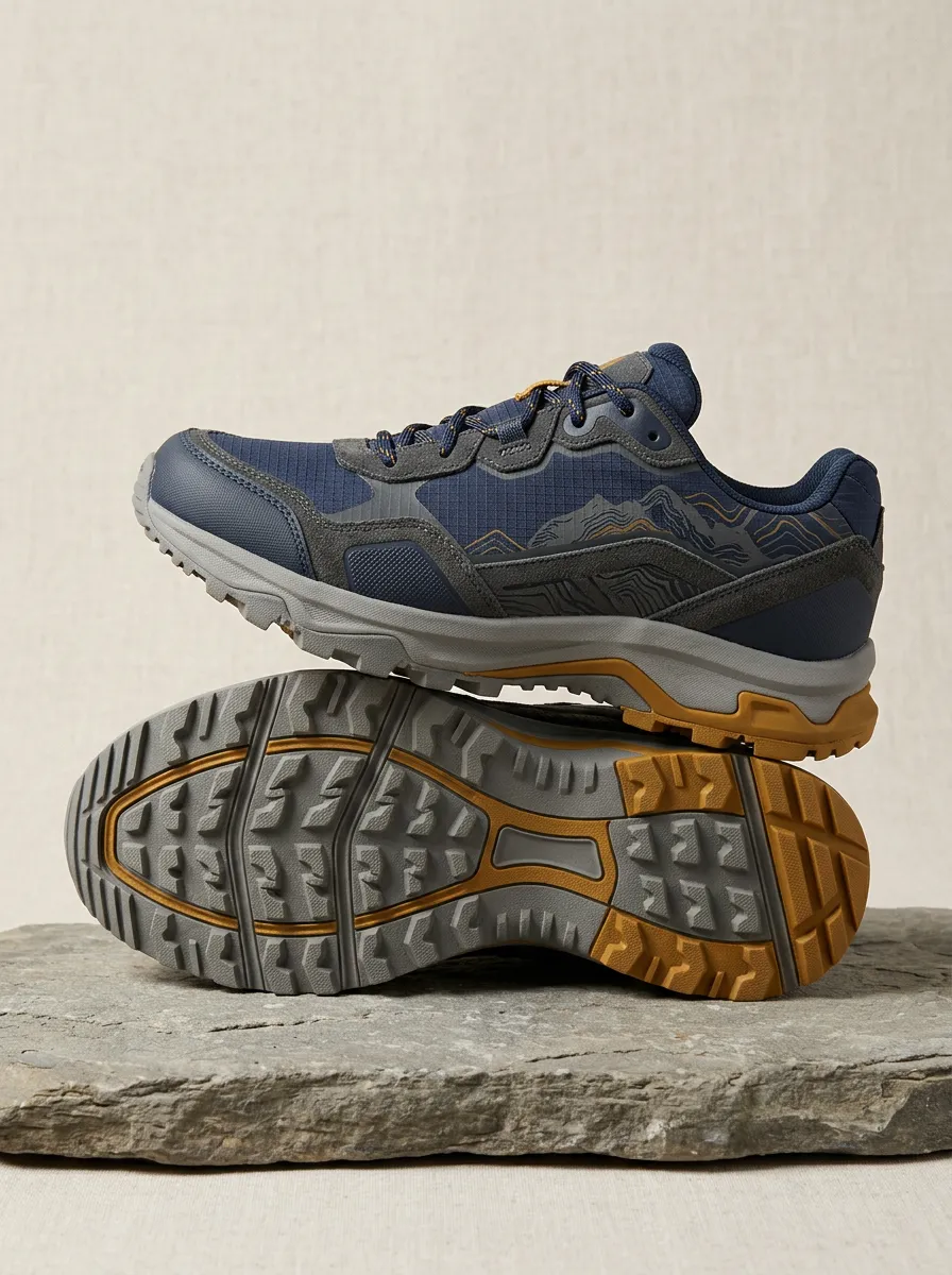 Women's Hiking Lover Mountain Topographic Printed Sneakers