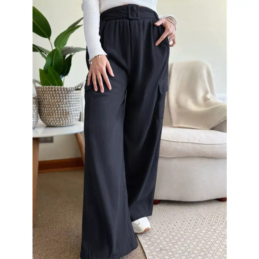Flowy High Waisted Wide Leg Pants
