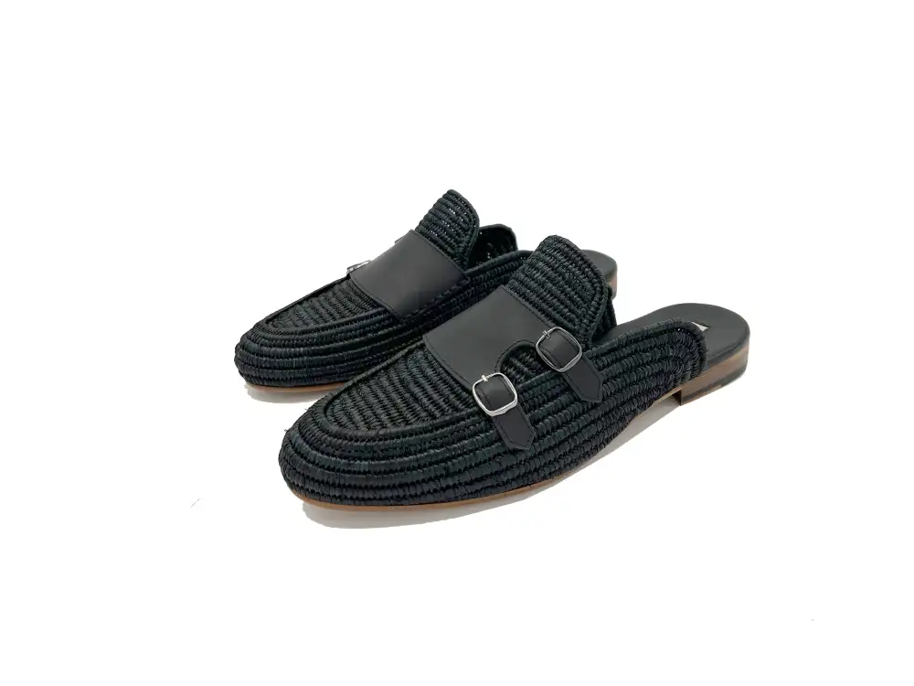 Artisan Woven Leather Slippers