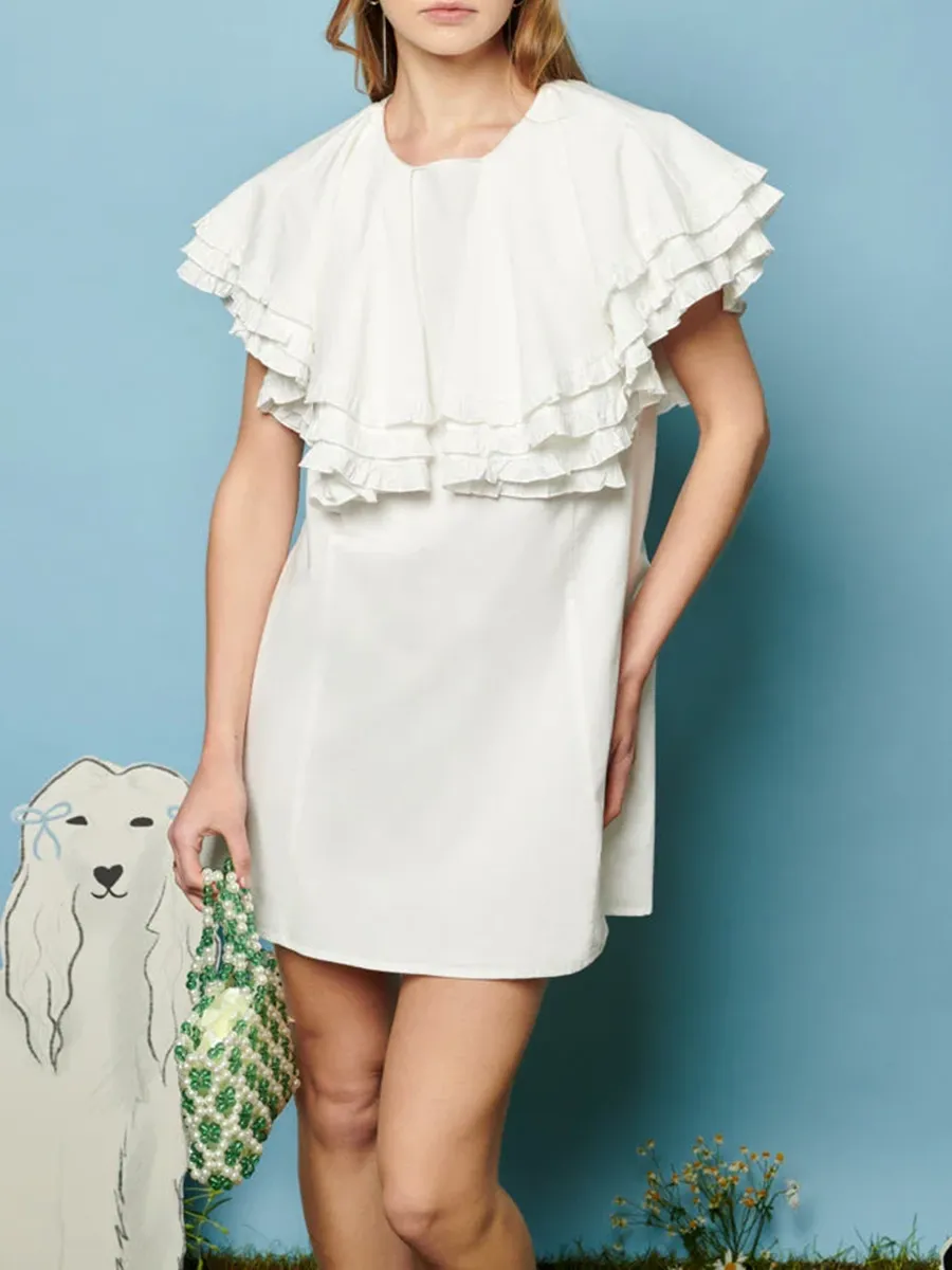 Lace Trim Mini Dress